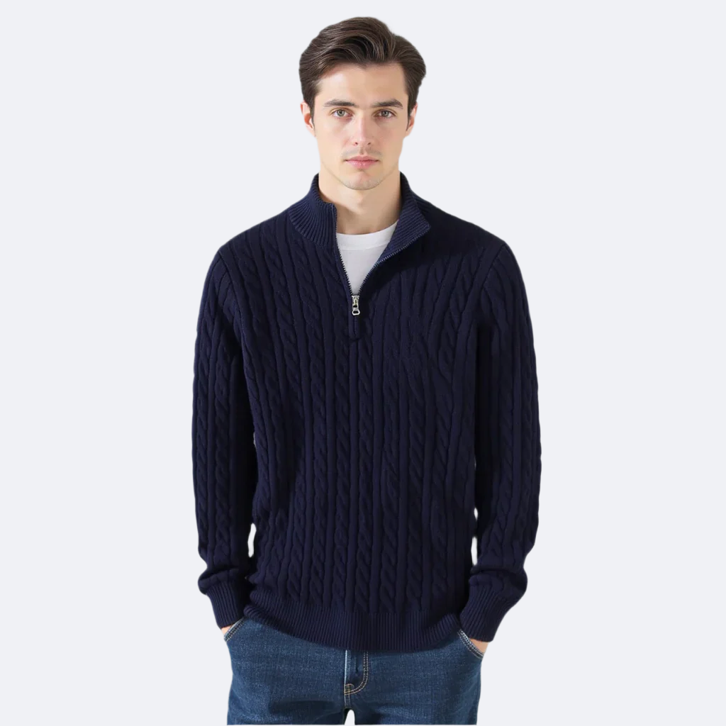 Classic Cable Half-Zip Sweater Kovi