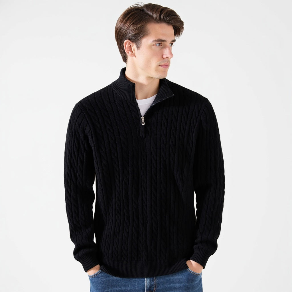 Classic Cable Half-Zip Sweater Kovi