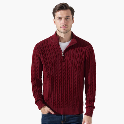 Classic Cable Half-Zip Sweater Kovi