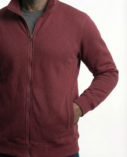 Casual full-zip knit jacket