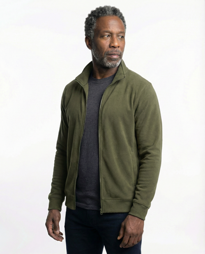 Casual full-zip knit jacket