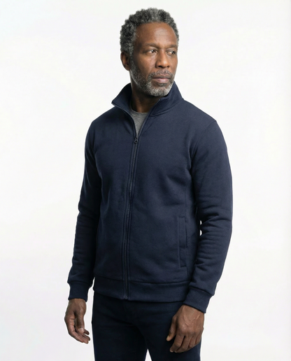 Casual full-zip knit jacket