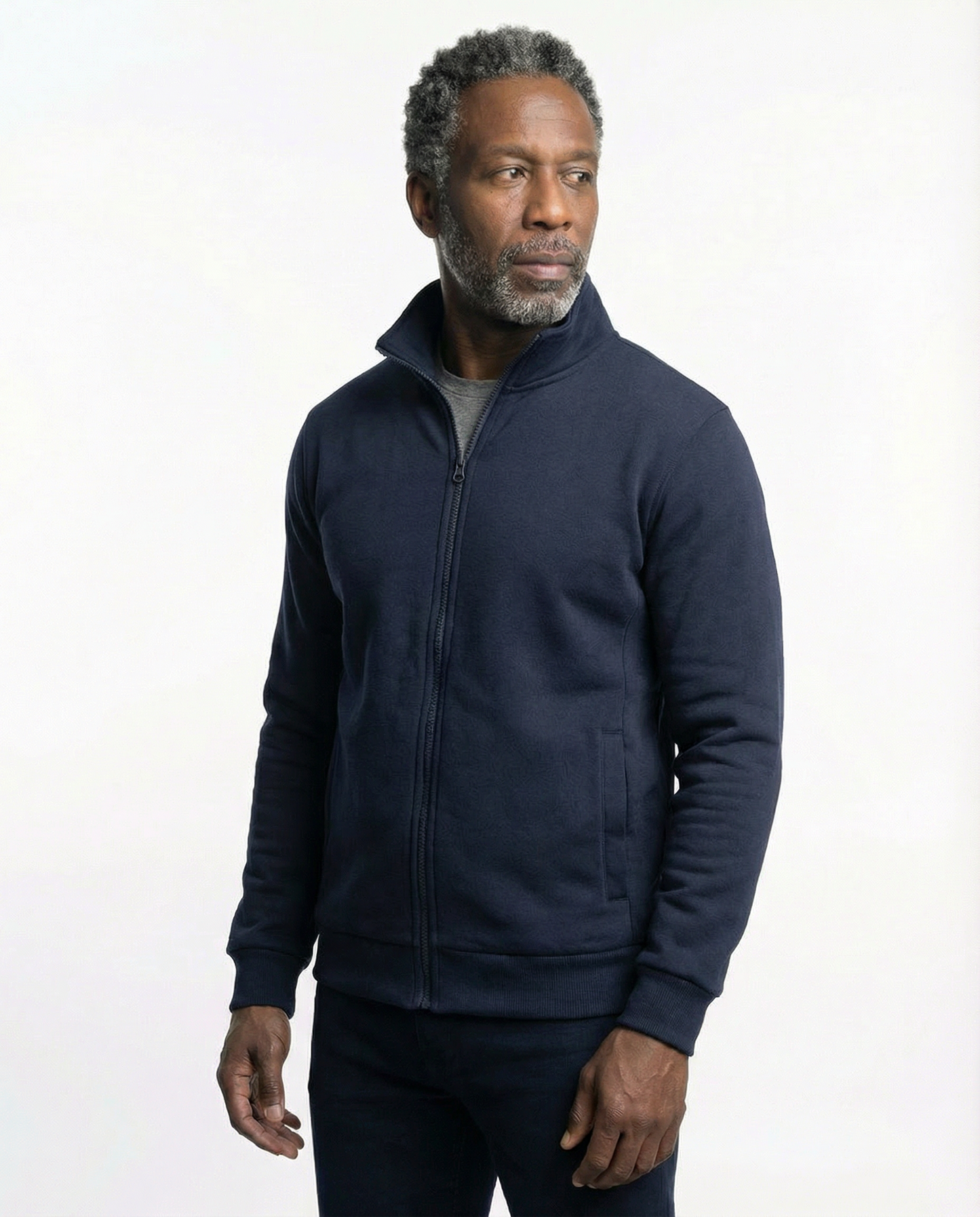 Casual full-zip knit jacket