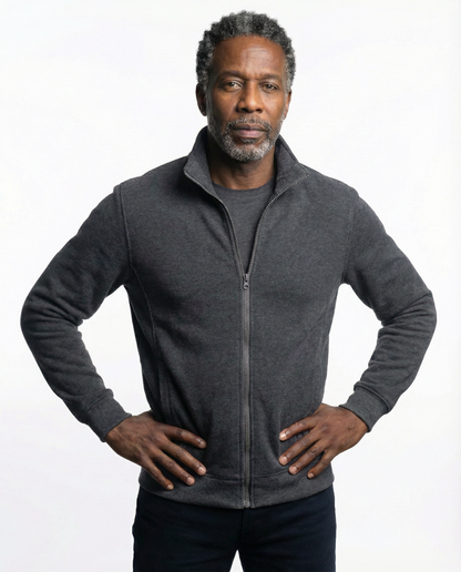 Casual full-zip knit jacket