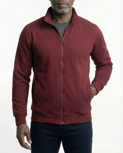 Casual full-zip knit jacket