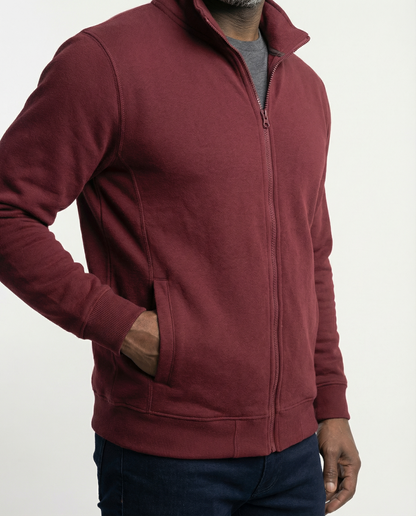 Casual full-zip knit jacket