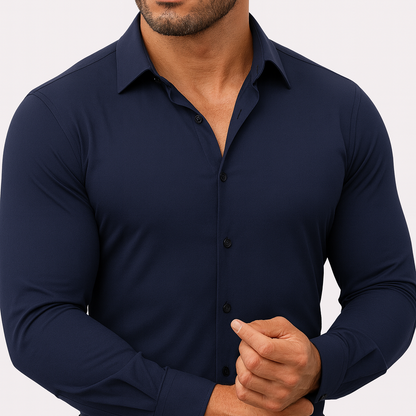 Azzurro Stretch Overhemd Kovi