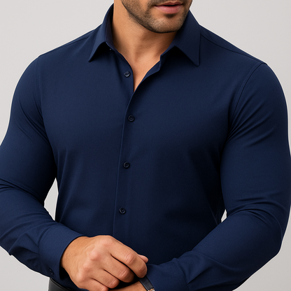 Azzurro Stretch Overhemd Kovi