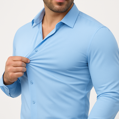 Azzurro Stretch Overhemd Kovi