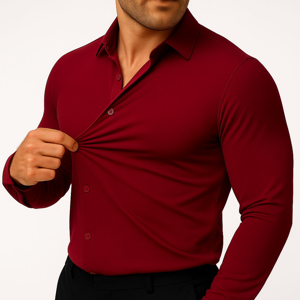 Azzurro Stretch Overhemd Kovi