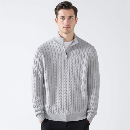 Classic Cable Half-Zip Sweater Kovi