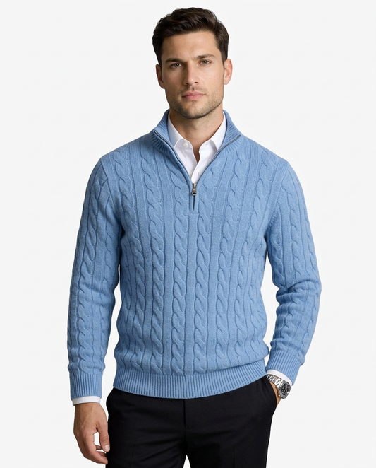 Firenze Cable Quarter-Zip Knit Kovi