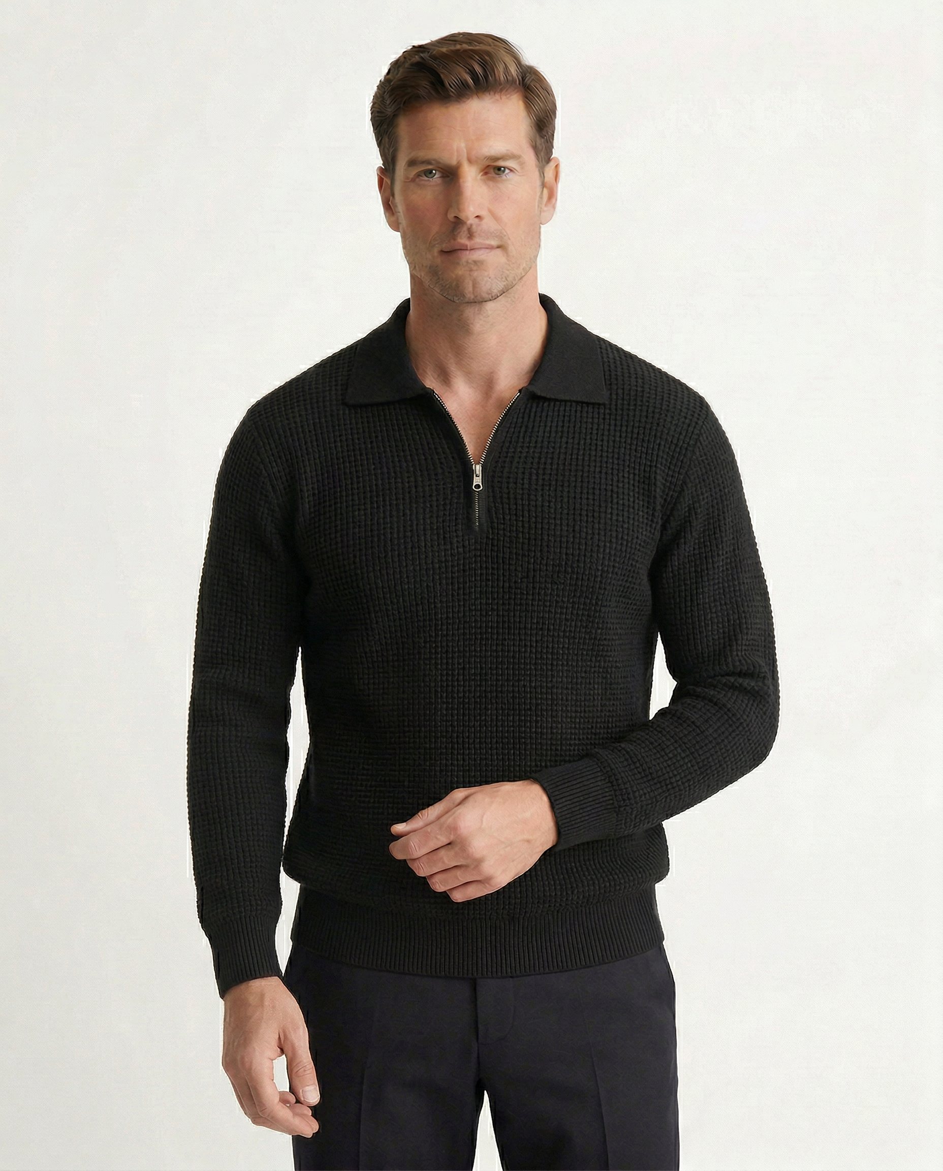 Harrington Cotton Zip Knit Kovi